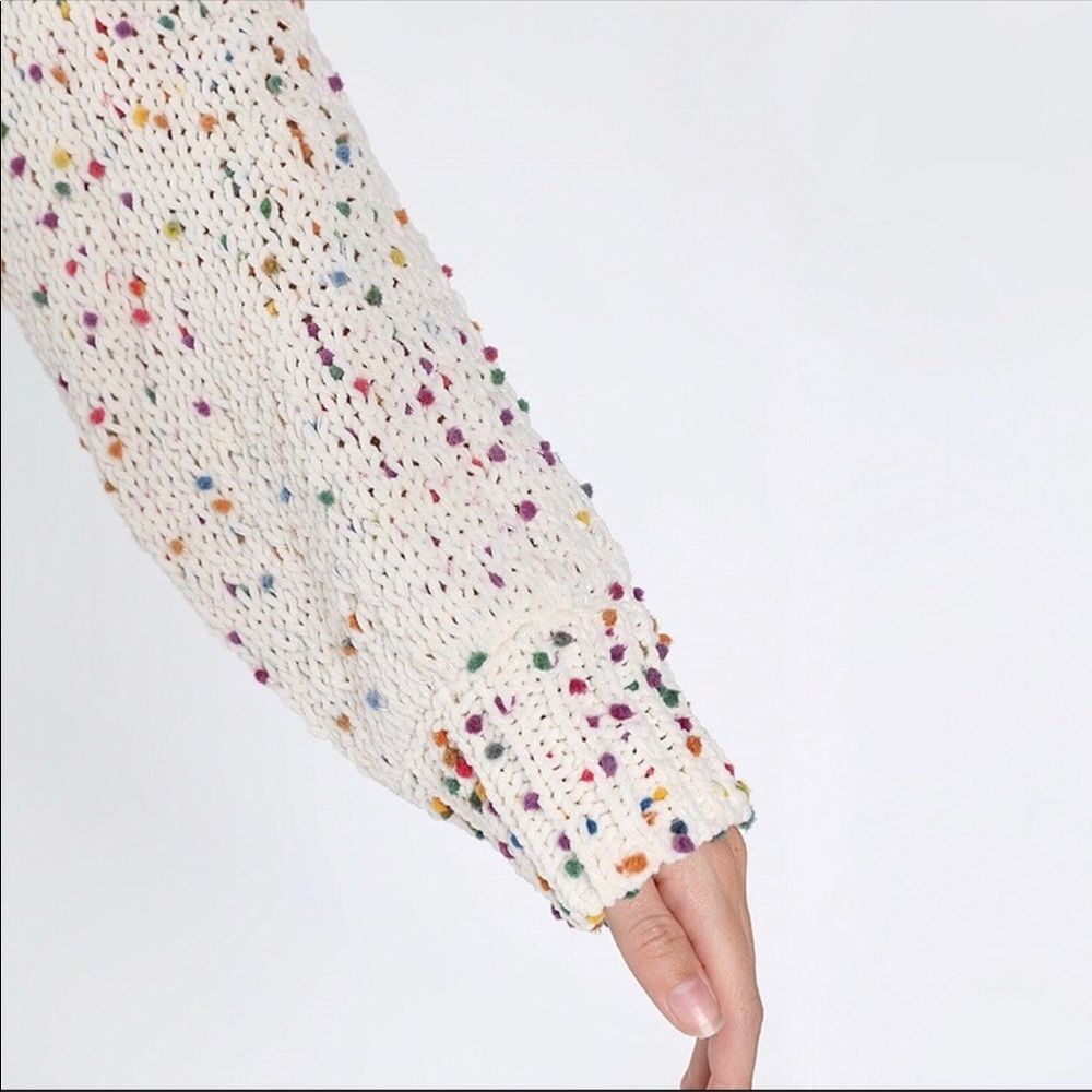 ❤️ LAST ONE! Chenille Embellished Confetti Sweater - Picture 4 of 7